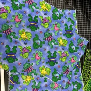 Fabric remnants of various sizes